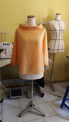 Baju atasan kerah panjang - Hasil Jahit